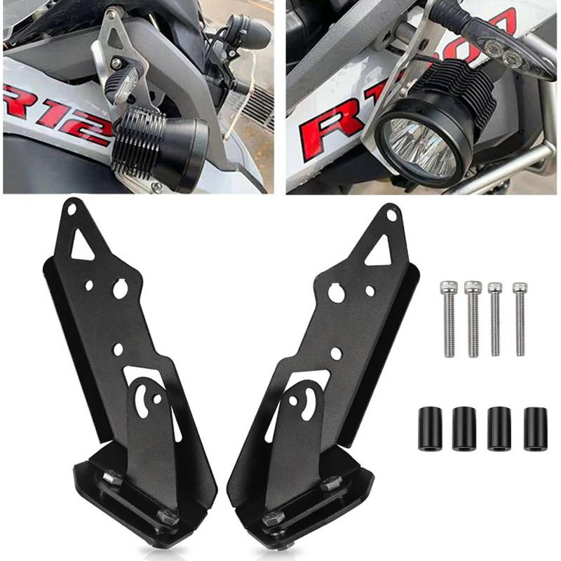 R1200GS R1250GS Motorrad Nebelscheinwerfer Halterung für R 1250 GS Adventure 2019 2020 2021 R 1200 GS LC/ADV 2014 2015 2016 2017 2018 von QJY-Motor Part-Store