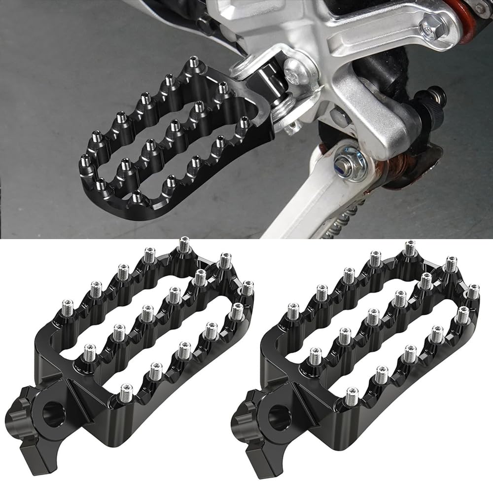 TENERE 700 2019-2024 Fußstütze CNC Fussrasten - 2pcs Passenger Footpegs Pedale für Y.amaha T7 Tenere 700 Rally/XTZ 700 Tenere 2019 2020 2021 2022 2023 2024 – Schwarz von QJY-Motor Part-Store
