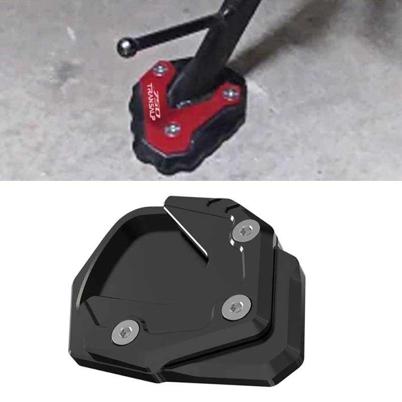QJY-Motor Part-Store Motorrad Seitenständer Kickstand Erweiterung für H-onda CB750 HORNET 2022 2023 2024 XL750 TRANSALP 2022 2023 2024, QJY-SSE-194-BK von QJY-Motor Part-Store