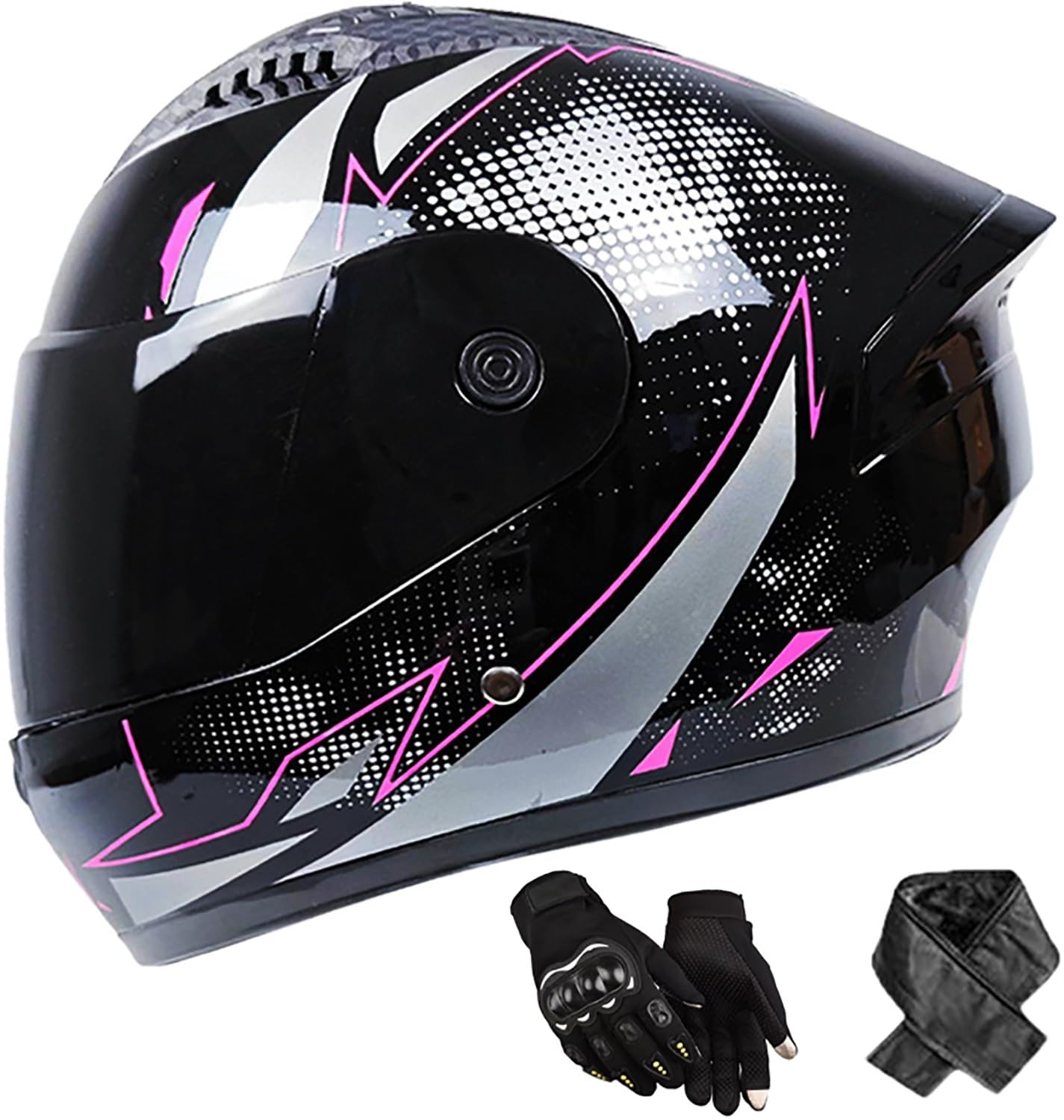 Integralhelm Erwachsene Motorradhelm mit Doppelvisier DOT/ECE Zertifiziert Scooter Mofa-Helm für Damen und Herren Rollerhelm, Größe: 58-62cm A Integralhelm Erwachsene Motorradhelm mit Doppelvisier DOT/ECE Zertifiziert Scooter Mofa-Helm für Damen und Herren Rollerhelm, Größe: 58-62cm A von QKBMFK