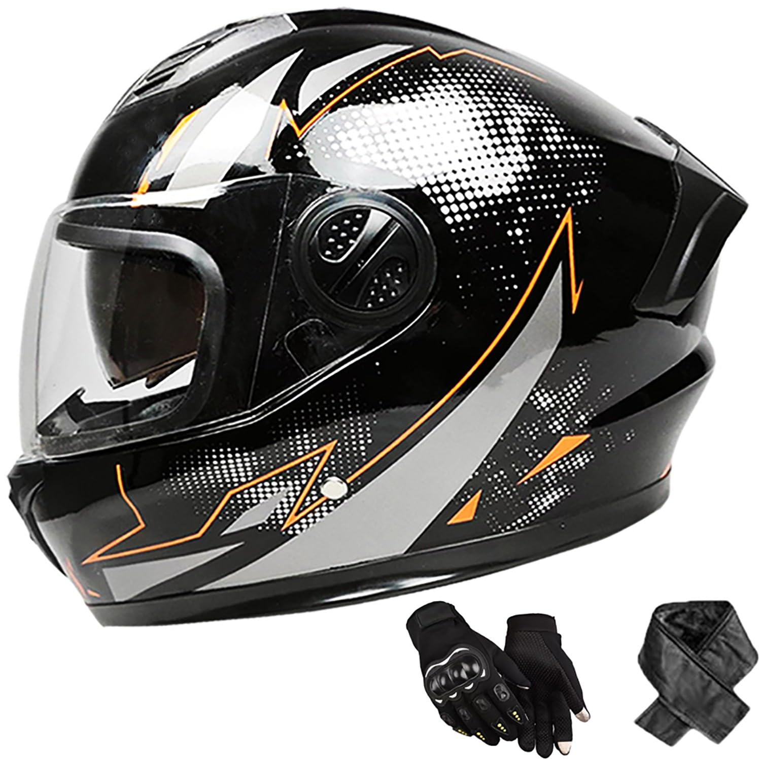 Integralhelm Erwachsene Motorradhelm mit Doppelvisier DOT/ECE Zertifiziert Scooter Mofa-Helm für Damen und Herren Rollerhelm, Größe: 58-62cm F Integralhelm Erwachsene Motorradhelm mit Doppelvisier DOT/ECE Zertifiziert Scooter Mofa-Helm für Damen und Herren Rollerhelm, Größe: 58-62cm F von QKBMFK