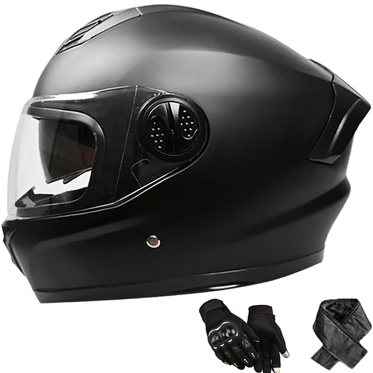 Integralhelm Erwachsene Motorradhelm mit Doppelvisier DOT/ECE Zertifiziert Scooter Mofa-Helm für Damen und Herren Rollerhelm, Größe: 58-62cm T Integralhelm Erwachsene Motorradhelm mit Doppelvisier DOT/ECE Zertifiziert Scooter Mofa-Helm für Damen und Herren Rollerhelm, Größe: 58-62cm T von QKBMFK