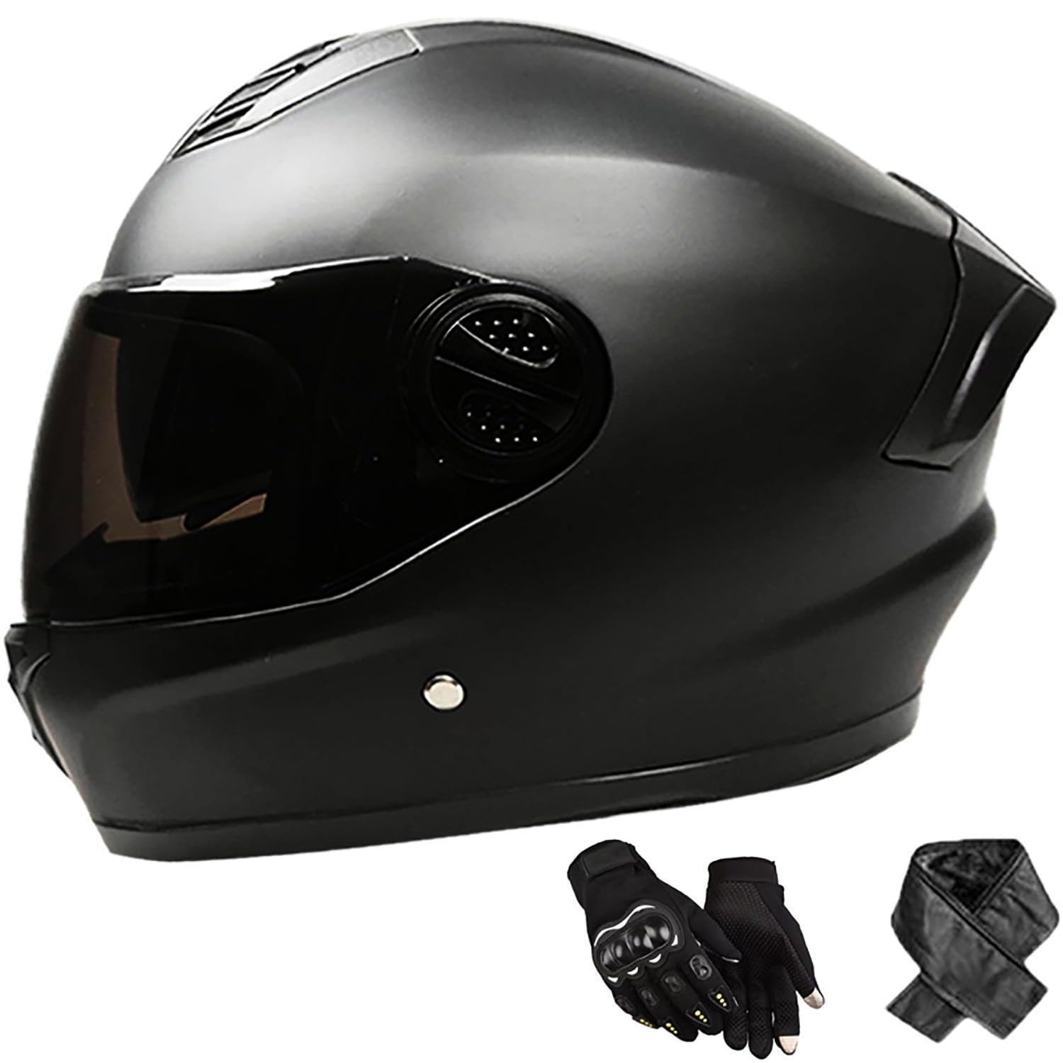 Integralhelm Erwachsene Motorradhelm mit Doppelvisier DOT/ECE Zertifiziert Scooter Mofa-Helm für Damen und Herren Rollerhelm, Größe: 58-62cm U Integralhelm Erwachsene Motorradhelm mit Doppelvisier DOT/ECE Zertifiziert Scooter Mofa-Helm für Damen und Herren Rollerhelm, Größe: 58-62cm U von QKBMFK