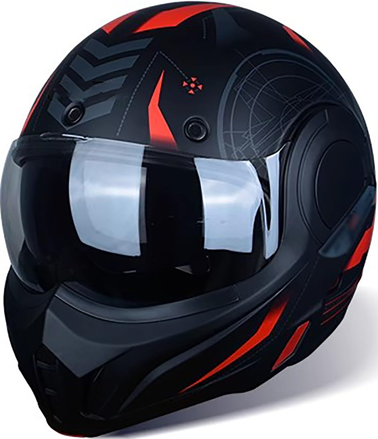 Klapphelm Motorrad Helm mit Doppelvisier ECE-Zugelassener Modular Motorradhelm G,XXL=62cm Klapphelm Motorrad Helm mit Doppelvisier ECE-Zugelassener Modular Motorradhelm G,XXL=62cm von QKBMFK