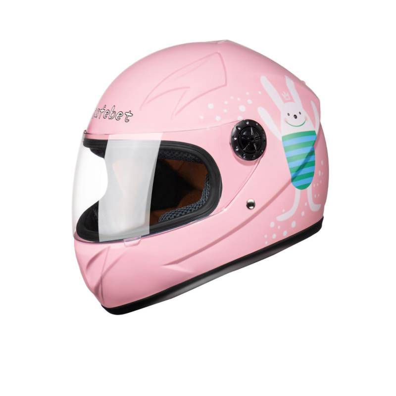 Motorradhelm Für Kinder Leicht Integralhelm Kinder Geeignet Für Kinder Im Alter Von 2–10 Jahren Für Balance Bike Scooter Roller Skates Schnellverschluss Herausnehmbar Waschbar A,52-54cm von QKBMFK
