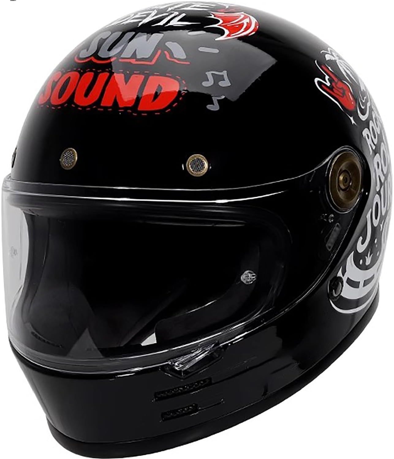 Retro Motorradhelm Integralhelme mit Visier, DOT/ECE-Zulassung Full Face Helme Scooter Mofa-Helm Jethelme B,4XL=64-65cm Retro Motorradhelm Integralhelme mit Visier, DOT/ECE-Zulassung Full Face Helme Scooter Mofa-Helm Jethelme B,4XL=64-65cm von QKBMFK