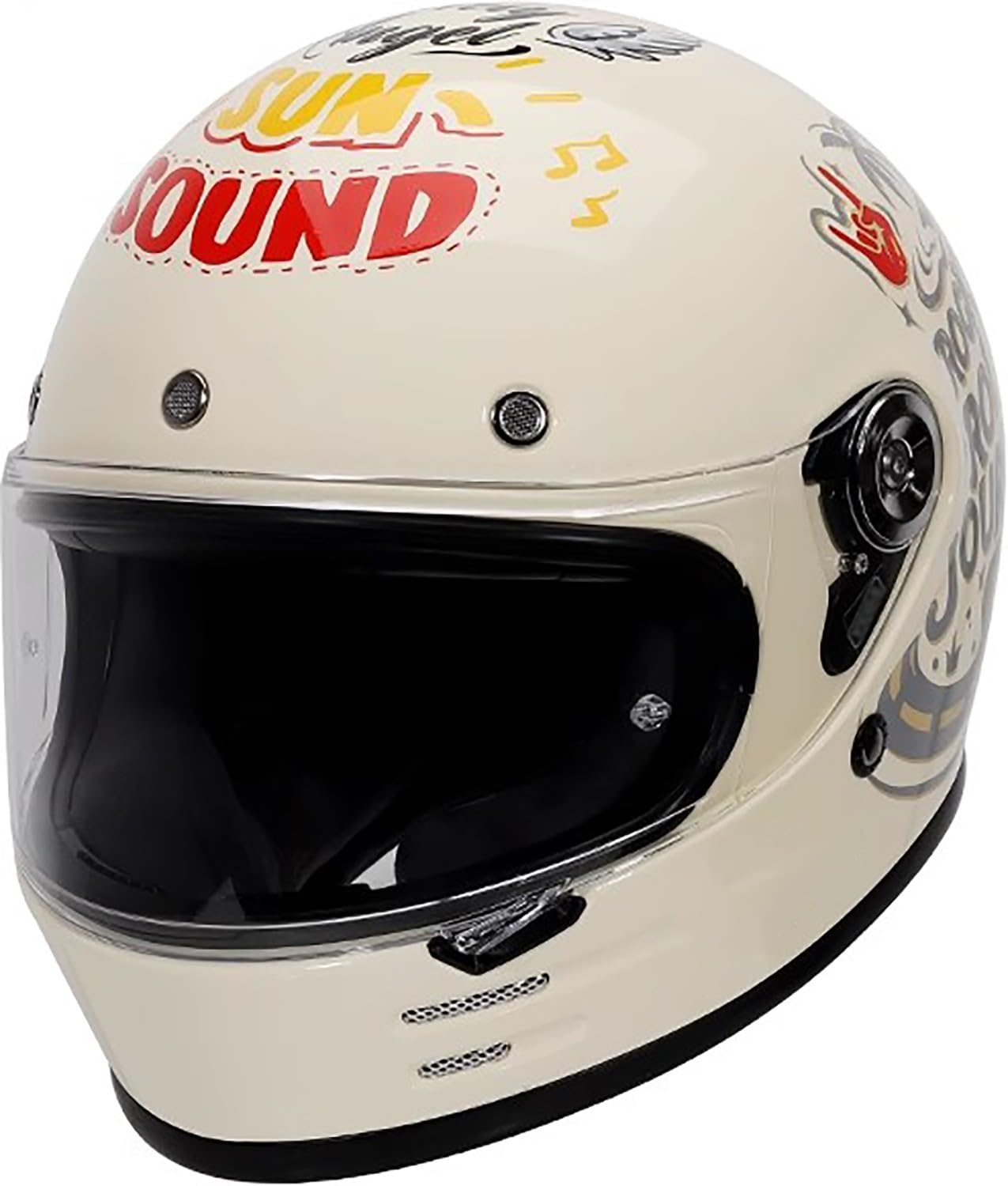 Retro Motorradhelm Integralhelme mit Visier, DOT/ECE-Zulassung Full Face Helme Scooter Mofa-Helm Jethelme C,M=55-56cm Retro Motorradhelm Integralhelme mit Visier, DOT/ECE-Zulassung Full Face Helme Scooter Mofa-Helm Jethelme C,M=55-56cm von QKBMFK