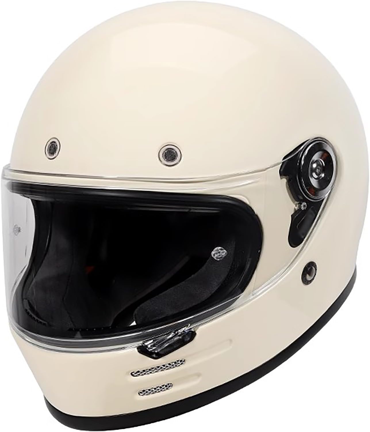 Retro Motorradhelm Integralhelme mit Visier, DOT/ECE-Zulassung Full Face Helme Scooter Mofa-Helm Jethelme E,L=57-58cm Retro Motorradhelm Integralhelme mit Visier, DOT/ECE-Zulassung Full Face Helme Scooter Mofa-Helm Jethelme E,L=57-58cm von QKBMFK