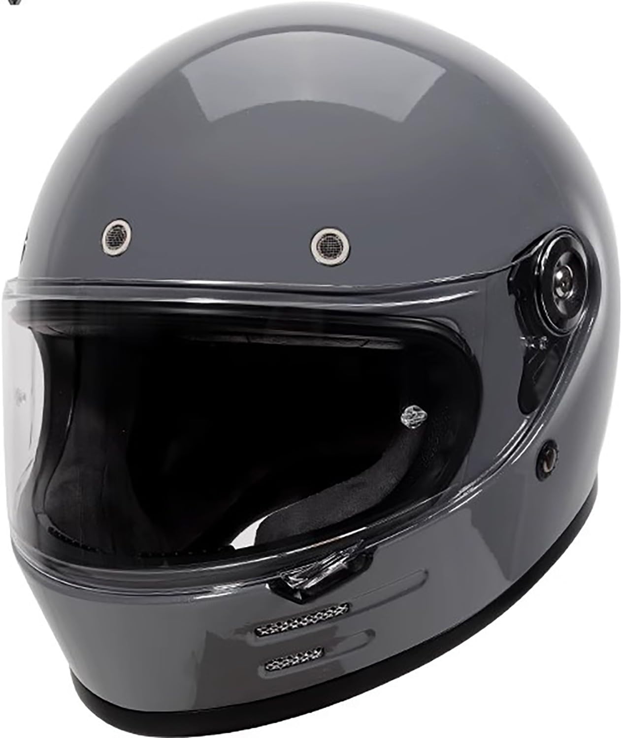 Retro Motorradhelm Integralhelme mit Visier, DOT/ECE-Zulassung Full Face Helme Scooter Mofa-Helm Jethelme H,L=57-58cm Retro Motorradhelm Integralhelme mit Visier, DOT/ECE-Zulassung Full Face Helme Scooter Mofa-Helm Jethelme H,L=57-58cm von QKBMFK