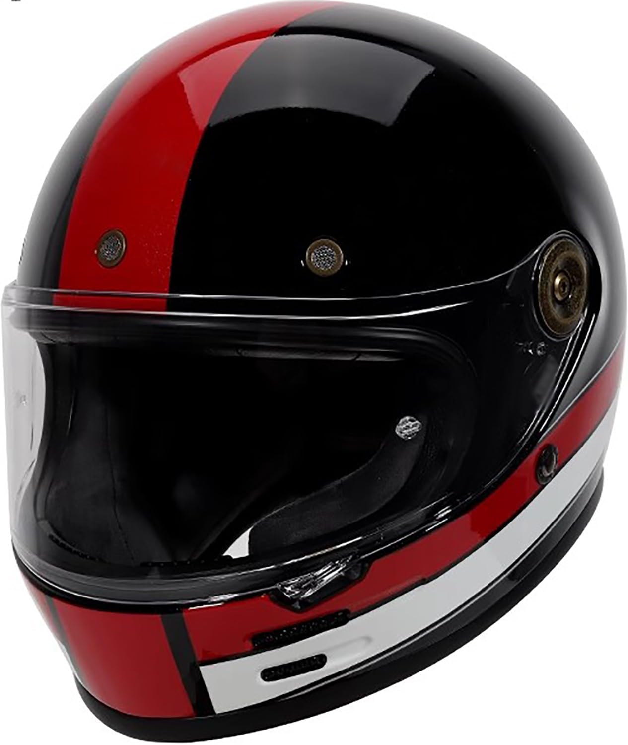 Retro Motorradhelm Integralhelme mit Visier, DOT/ECE-Zulassung Full Face Helme Scooter Mofa-Helm Jethelme T,M=55-56cm Retro Motorradhelm Integralhelme mit Visier, DOT/ECE-Zulassung Full Face Helme Scooter Mofa-Helm Jethelme T,M=55-56cm von QKBMFK