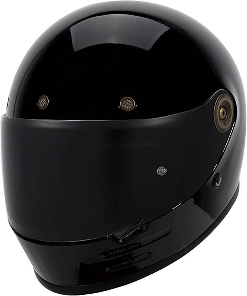 Retro Motorradhelm Integralhelme mit Visier, Motorrad Jethelme DOT/ECE-Zulassung Erwachsene Mode Motorradhelm A,L=57-58cm von QKBMFK