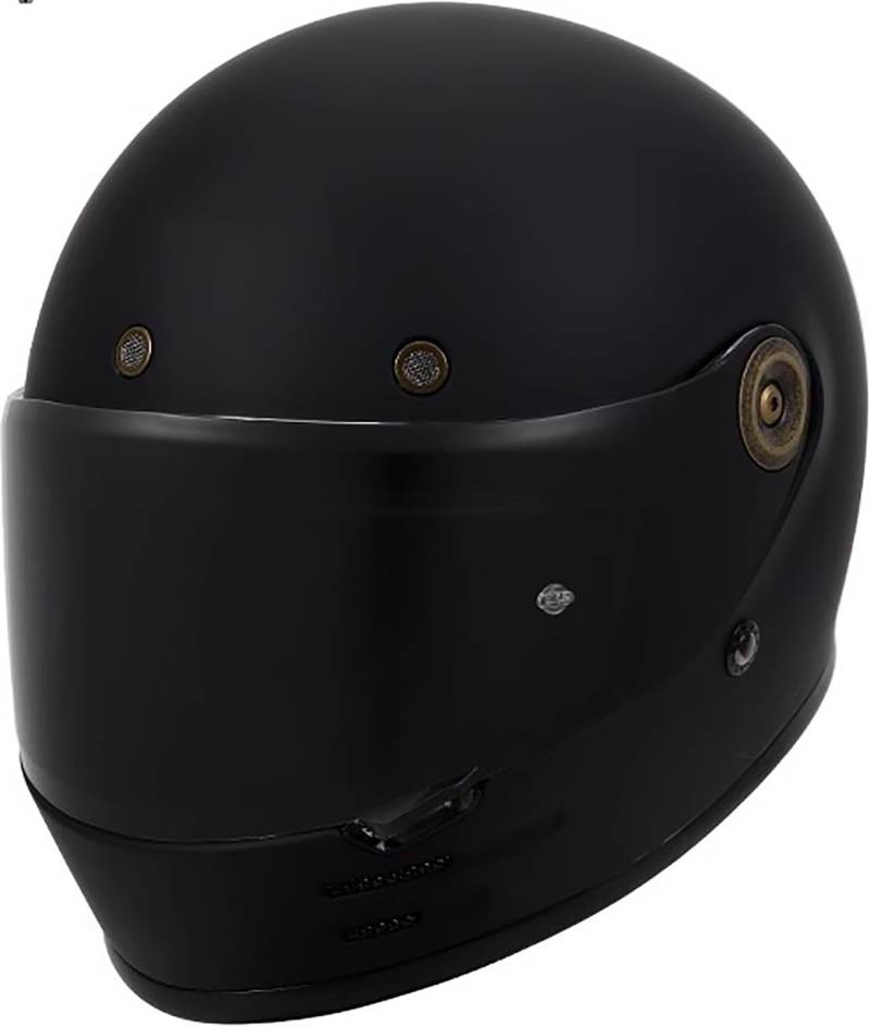 Retro Motorradhelm Integralhelme mit Visier, Motorrad Jethelme DOT/ECE-Zulassung Erwachsene Mode Motorradhelm B,4XL=64-65cm von QKBMFK