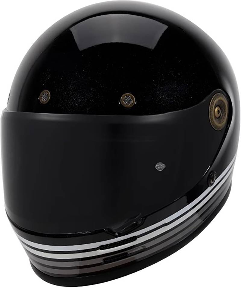 Retro Motorradhelm Integralhelme mit Visier, Motorrad Jethelme DOT/ECE-Zulassung Erwachsene Mode Motorradhelm K,L=57-58cm von QKBMFK