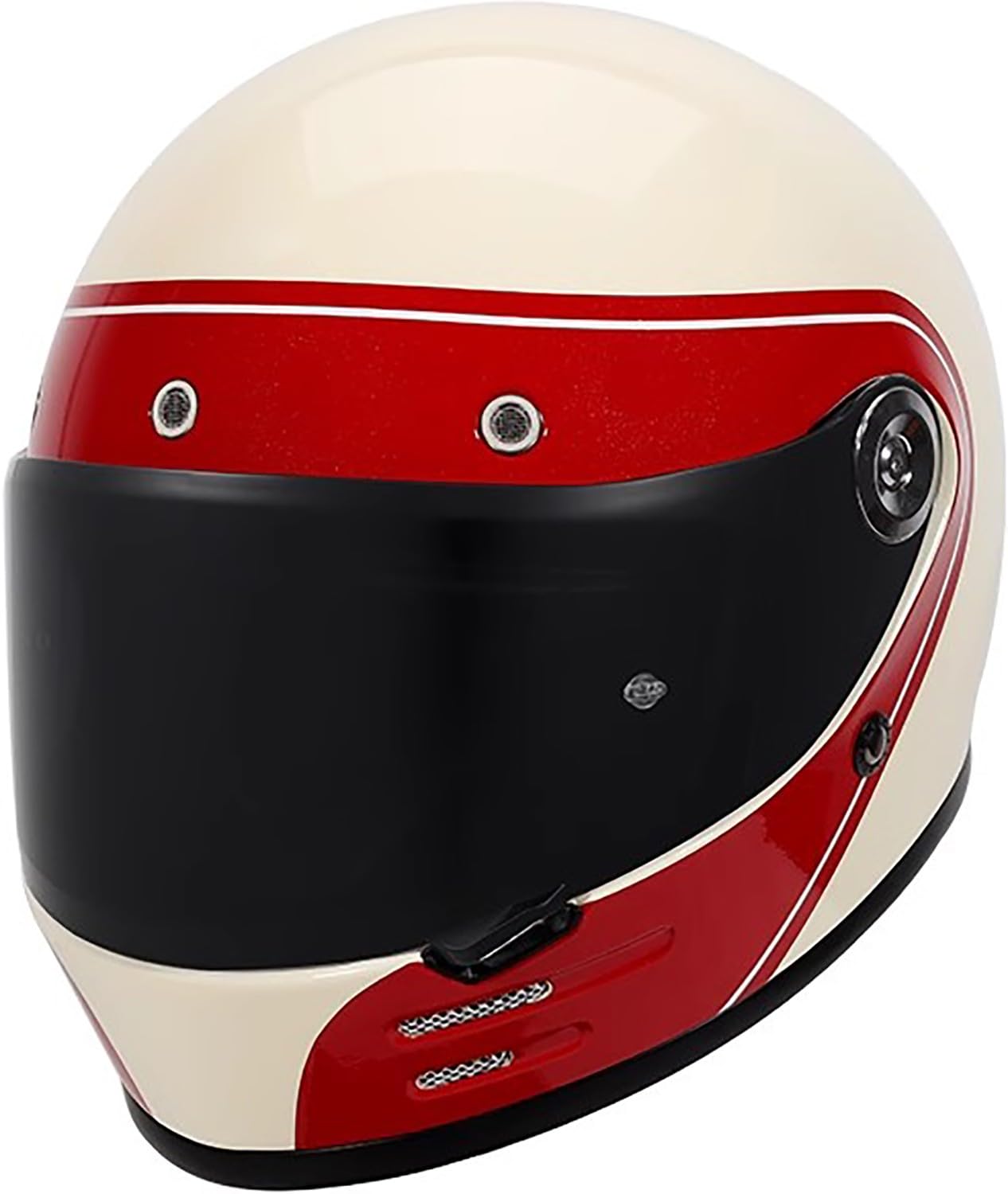 Retro Motorradhelm Integralhelme mit Visier, Motorrad Jethelme DOT/ECE-Zulassung Erwachsene Mode Motorradhelm L,XL=59-60cm Retro Motorradhelm Integralhelme mit Visier, Motorrad Jethelme DOT/ECE-Zulassung Erwachsene Mode Motorradhelm L,XL=59-60cm von QKBMFK