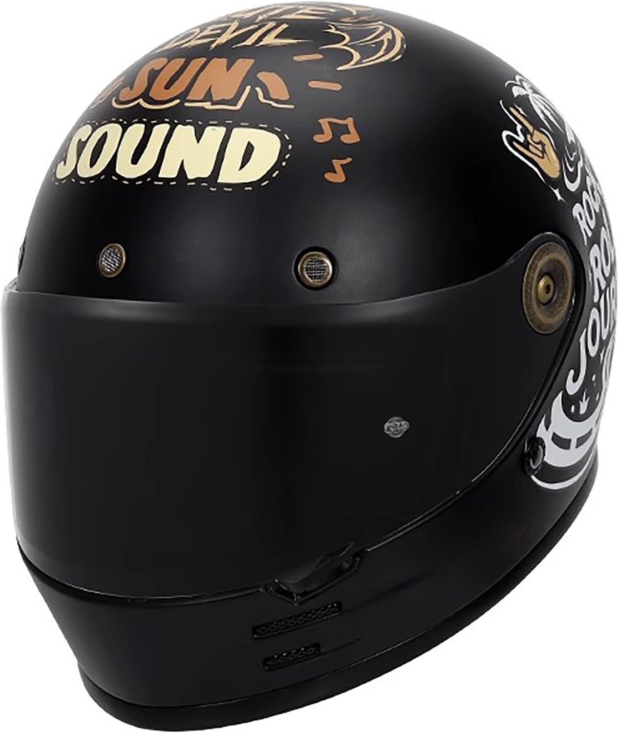Retro Motorradhelm Integralhelme mit Visier, Motorrad Jethelme DOT/ECE-Zulassung Erwachsene Mode Motorradhelm O,4XL=64-65cm Retro Motorradhelm Integralhelme mit Visier, Motorrad Jethelme DOT/ECE-Zulassung Erwachsene Mode Motorradhelm O,4XL=64-65cm von QKBMFK