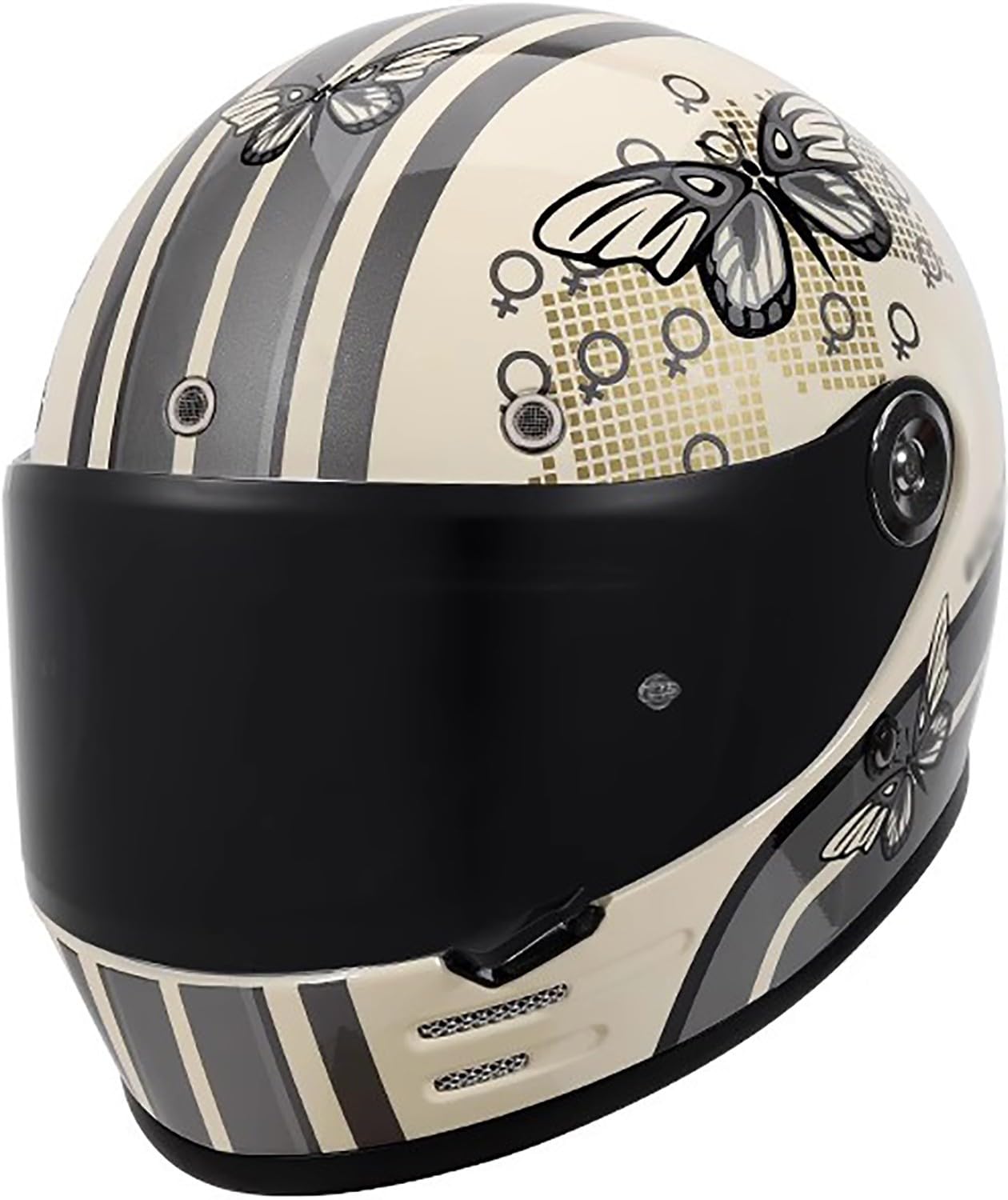 Retro Motorradhelm Integralhelme mit Visier, Motorrad Jethelme DOT/ECE-Zulassung Erwachsene Mode Motorradhelm S,XL=59-60cm Retro Motorradhelm Integralhelme mit Visier, Motorrad Jethelme DOT/ECE-Zulassung Erwachsene Mode Motorradhelm S,XL=59-60cm von QKBMFK