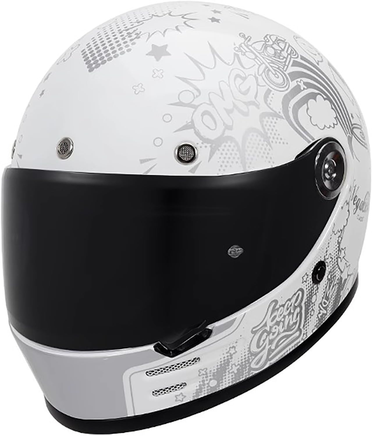 Retro Motorradhelm Integralhelme mit Visier, Motorrad Jethelme DOT/ECE-Zulassung Erwachsene Mode Motorradhelm T,4XL=64-65cm Retro Motorradhelm Integralhelme mit Visier, Motorrad Jethelme DOT/ECE-Zulassung Erwachsene Mode Motorradhelm T,4XL=64-65cm von QKBMFK