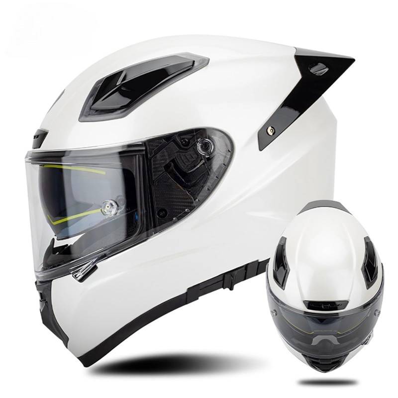 Fiberglas-Motorradhelm, ECE 22.06-Zugelassener Modularer Integrierter Helm, Integralhelm, Hochklappbar, Doppelvisier, Geeignet Für Erwachsene Männer Und Frauen A4,XXXL/{64~65cm} von QKDWQZ