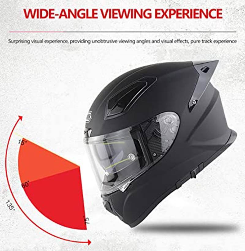 Fiberglas-Motorradhelm, ECE 22.06-Zugelassener Modularer Integrierter Helm, Integralhelm, Hochklappbar, Doppelvisier, Geeignet Für Erwachsene Männer Und Frauen B4,XXL/{62~63cm} von QKDWQZ
