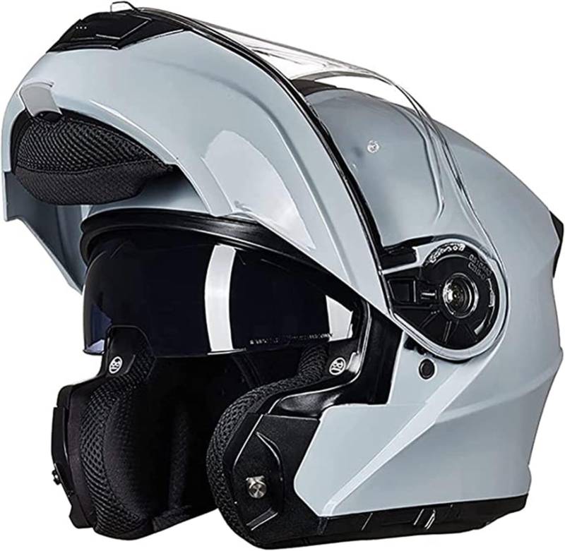 Helm Für Motorräder Full-Face Motorcycle Helmet Tragbarer Integralhelme Flip-Up Motorradhelm Zertifizierung Von ECE A4,M/{54~56cm} von QKDWQZ
