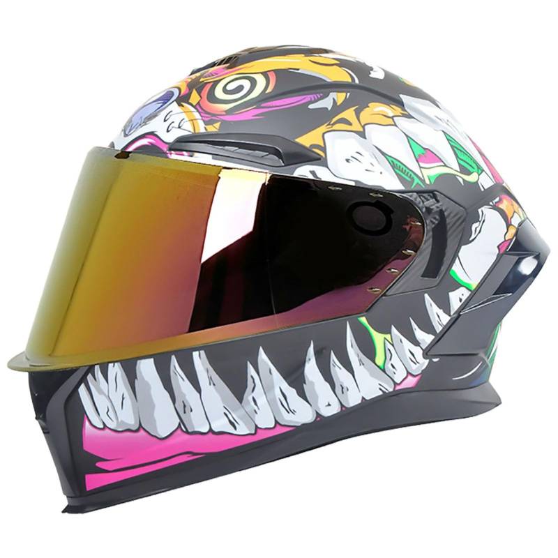 Modularer Motorradhelm Herren ECE-Geprüfter Rollerhelm Integralhelm Motorradhelm, Unisex-Erwachsener Rennradhelm A1,M/{57~58cm} von QKDWQZ