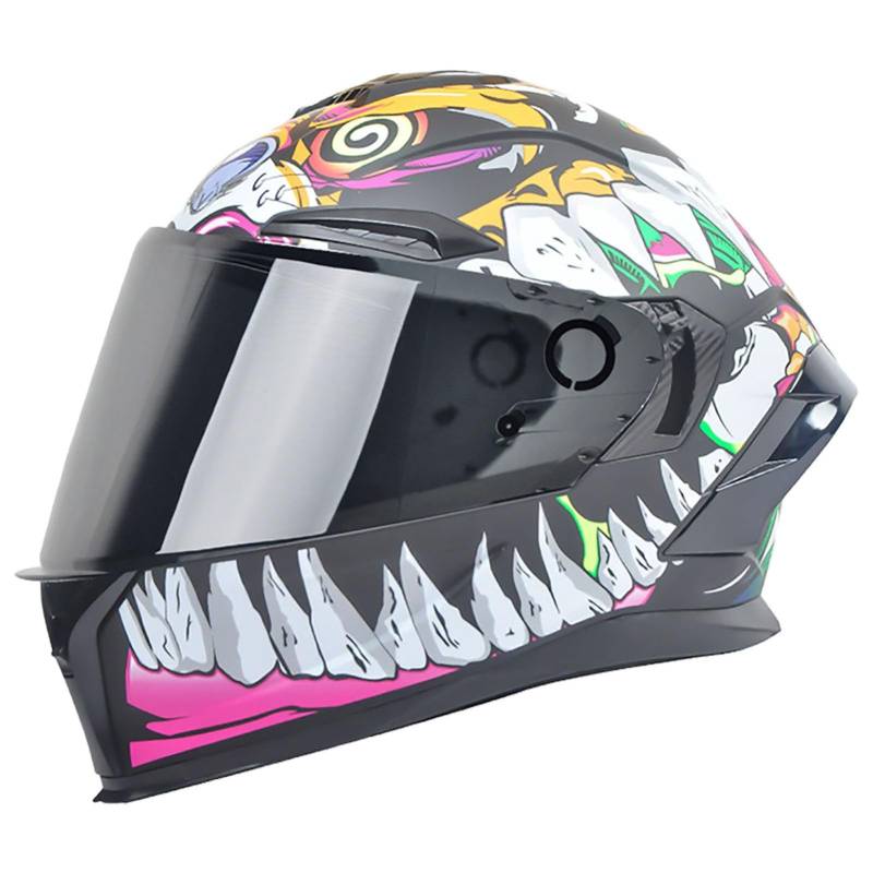 Modularer Motorradhelm Herren ECE-Geprüfter Rollerhelm Integralhelm Motorradhelm, Unisex-Erwachsener Rennradhelm A3,S/{55~56cm} von QKDWQZ