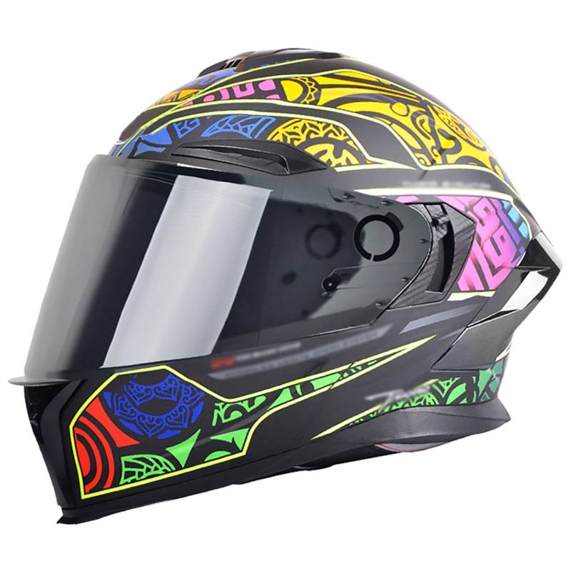 Modularer Motorradhelm Herren ECE-Geprüfter Rollerhelm Integralhelm Motorradhelm, Unisex-Erwachsener Rennradhelm B3,M/{57~58cm} von QKDWQZ
