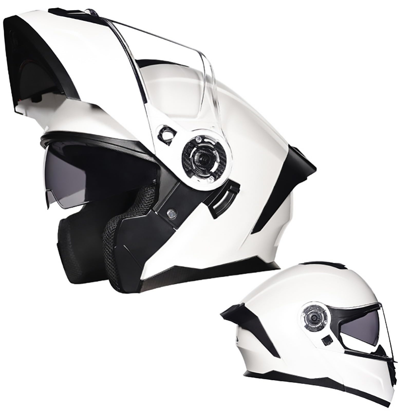 Modularer Motorradhelm Mit Hochklappbarer Vorderseite, Modularer Motorrad-Crashhelm Mit Beschlagfreien Doppelvisieren, DOT/ECE-Zugelassener Integralhelm D2,S/{55~56cm} Modularer Motorradhelm Mit Hochklappbarer Vorderseite, Modularer Motorrad-Crashhelm Mit Beschlagfreien Doppelvisieren, DOT/ECE-Zugelassener Integralhelm D2,S/{55~56cm} von QKDWQZ