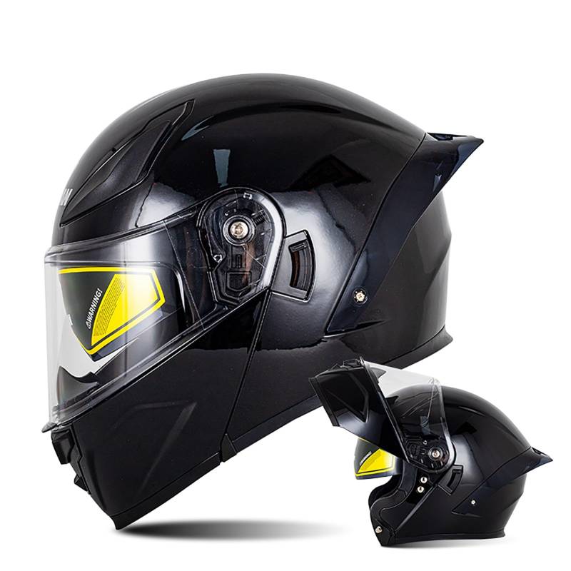 Motorradhelm Klapphelm Integralhelm DOT/ECE-Zugelassener Motorrad Helm Rollerhelm Sturzhelm Mit Doppelvisier Sonnenblende Damen Herren Erwachsene C2,S/{55~56cm} von QKDWQZ