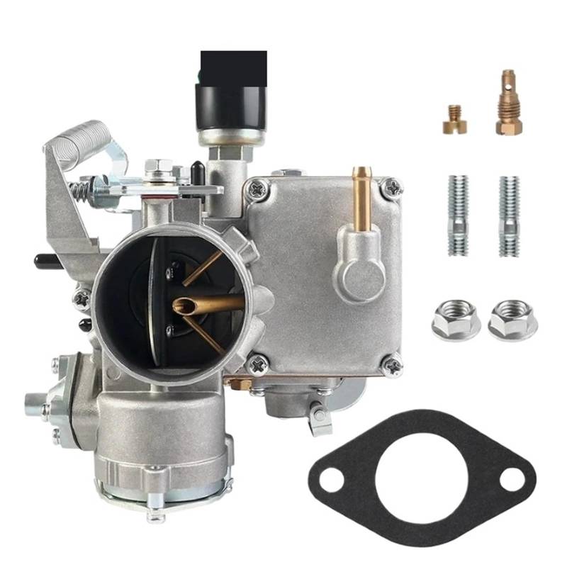 Elektrischer Choke 34 Pict-3 Vergaser mit Dichtung, kompatibel mit VW Beetle Bug Bus Thing Karmann Ghia Squareback Transporter Dual Port 12 V 1,6 l von QKJGVDWD