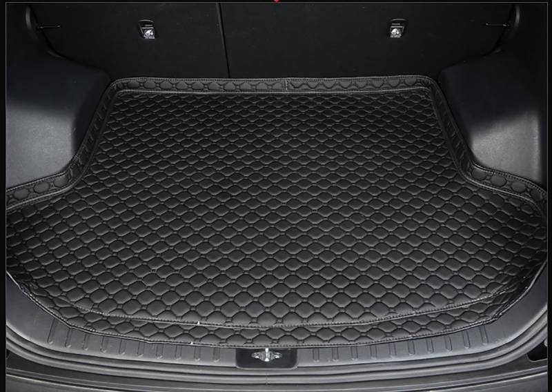 Auto Leder Kofferraummatten FüR BMW 2er Active Tourer U06 2022-2025, Leder Kofferraum Cargo Teppich Kofferraumwanne Kratzfest Schutzmatte Kofferraumschutz Innenraum ZubehöR,A/Black von QLEQMZTV