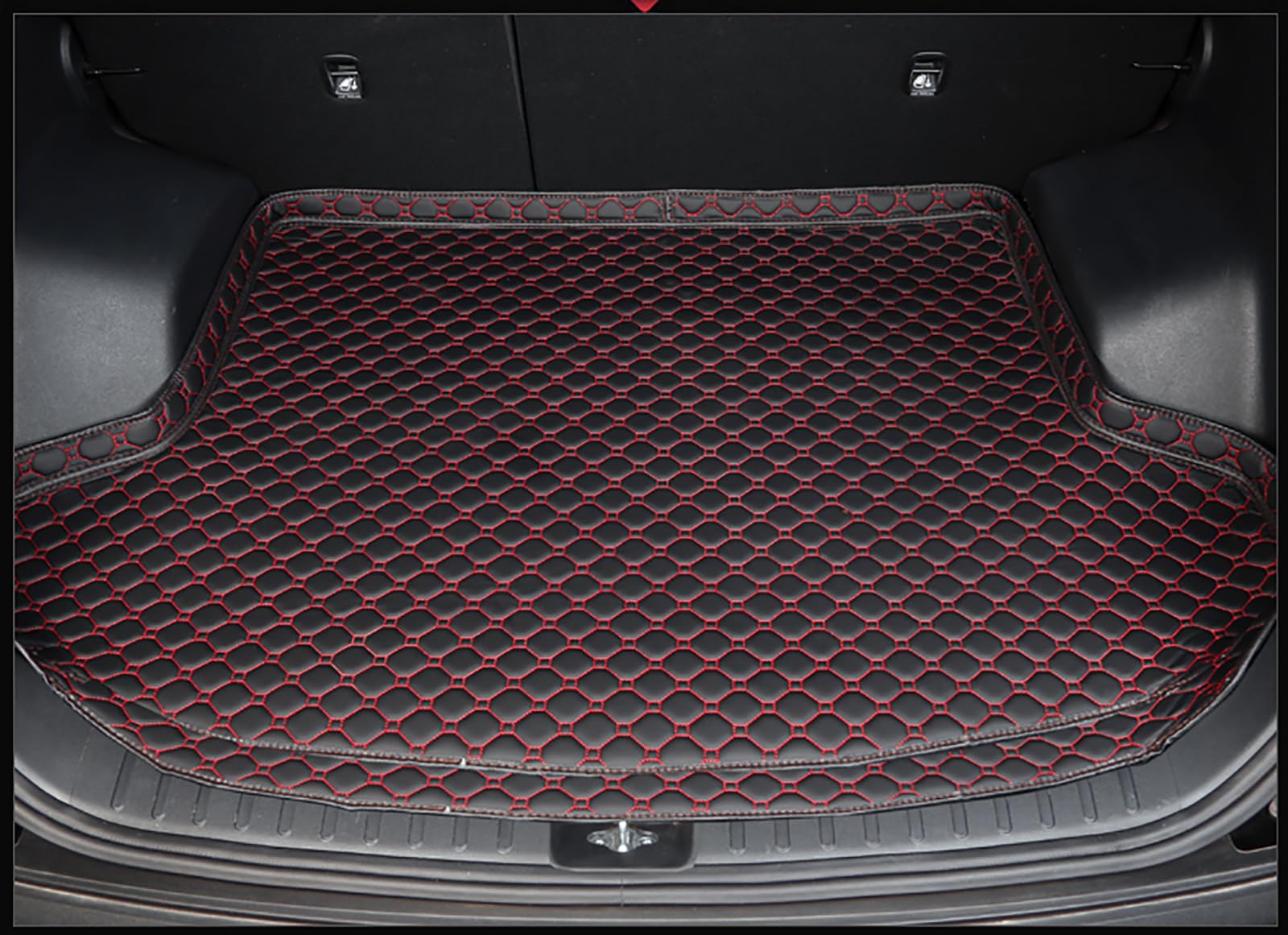 Auto Leder Kofferraummatten FüR BMW 2er Active Tourer U06 2022-2025, Leder Kofferraum Cargo Teppich Kofferraumwanne Kratzfest Schutzmatte Kofferraumschutz Innenraum ZubehöR,C/Black-Red Auto Leder Kofferraummatten FüR BMW 2er Active Tourer U06 2022-2025, Leder Kofferraum Cargo Teppich Kofferraumwanne Kratzfest Schutzmatte Kofferraumschutz Innenraum ZubehöR,C/Black-Red von QLEQMZTV