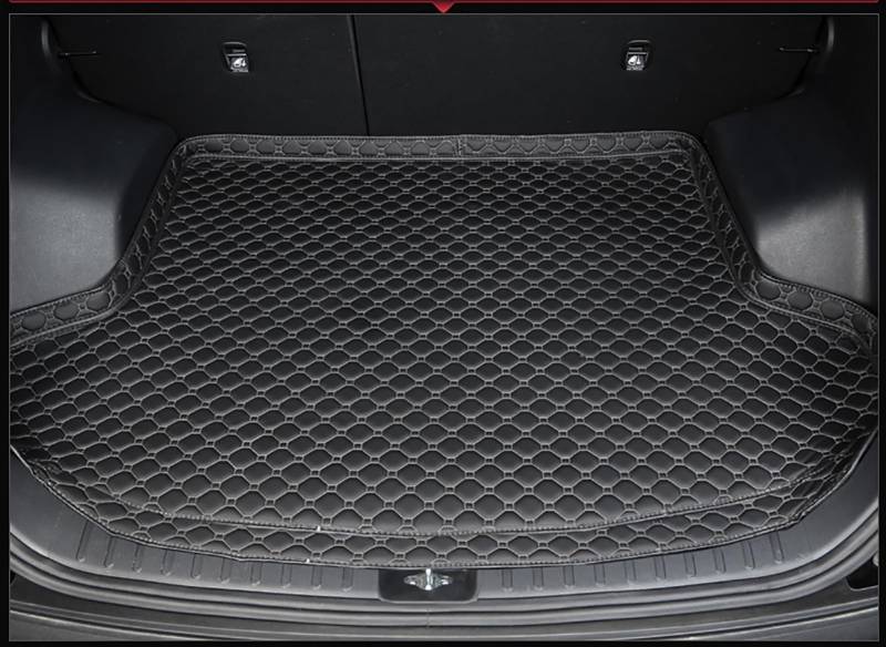 Auto Leder Kofferraummatten FüR Mercedes Benz C-Klasse Kombi/T-Modell (S205) 2014-2021, Leder Kofferraum Cargo Teppich Kofferraumwanne Kratzfest Schutzmatte Kofferraumschutz Innenraum ZubehöR von QLEQMZTV