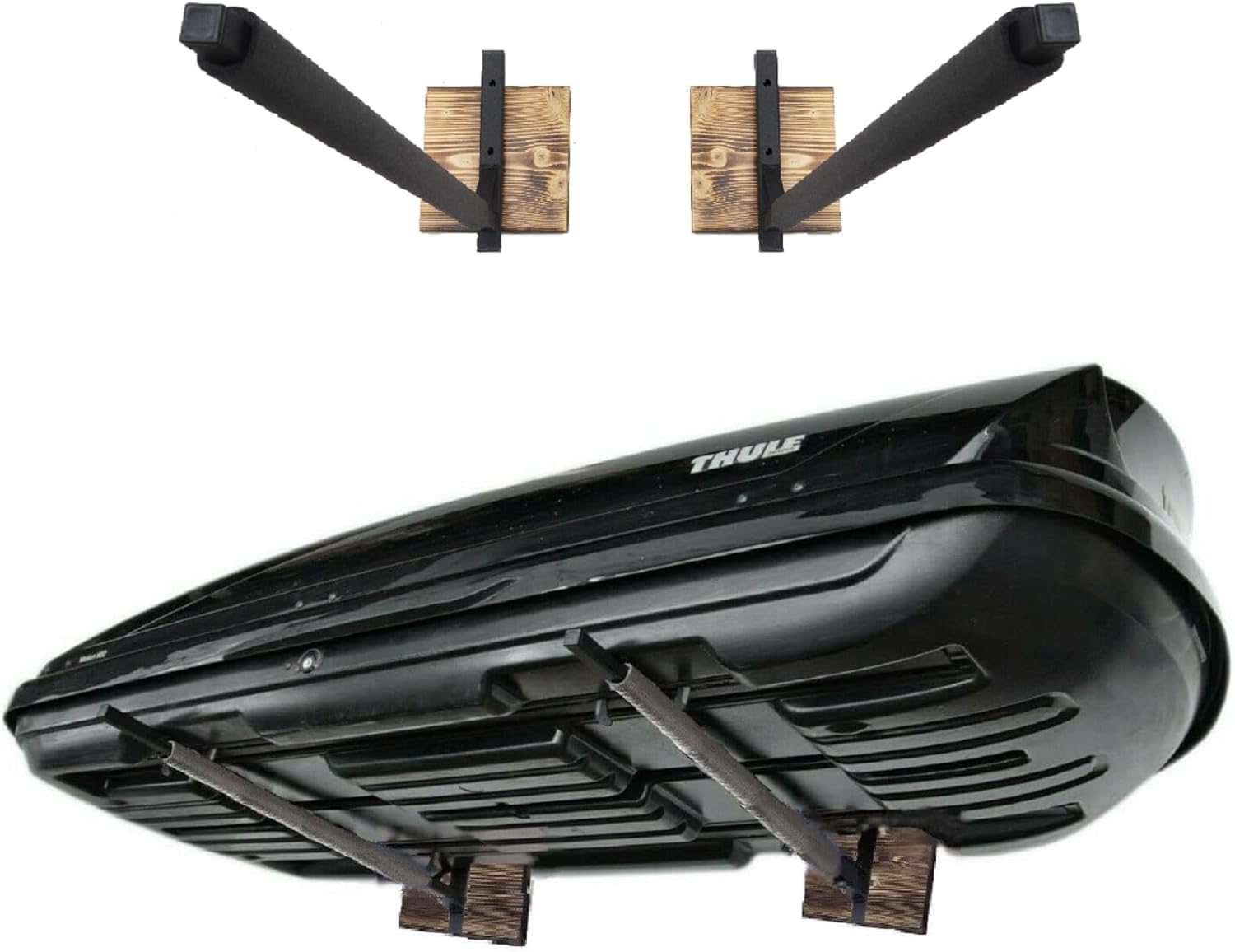 Dachbox Wandhalterung WSB.O schwarz 82 cm zur Aufbewahrung von Dachkoffer Gartengeräte Skibox Sportgeräte Surfbrett iSUP mit Stahl Holzbrett Dachbox Wandhalterung WSB.O schwarz 82 cm zur Aufbewahrung von Dachkoffer Gartengeräte Skibox Sportgeräte Surfbrett iSUP mit Stahl Holzbrett von QLS
