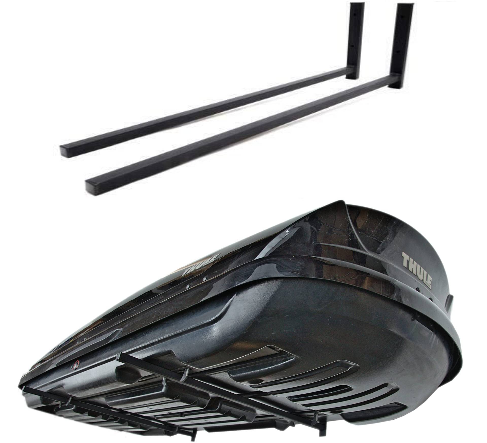 QLS Dachbox Wandhalterung 82,5 cm Box 80 aus Stahl zur Aufbewahrung von Dachkoffer Gartengeräte Skibox Sportgeräte Surfbrett iSUP QLS Dachbox Wandhalterung 82,5 cm Box 80 aus Stahl zur Aufbewahrung von Dachkoffer Gartengeräte Skibox Sportgeräte Surfbrett iSUP von QLS