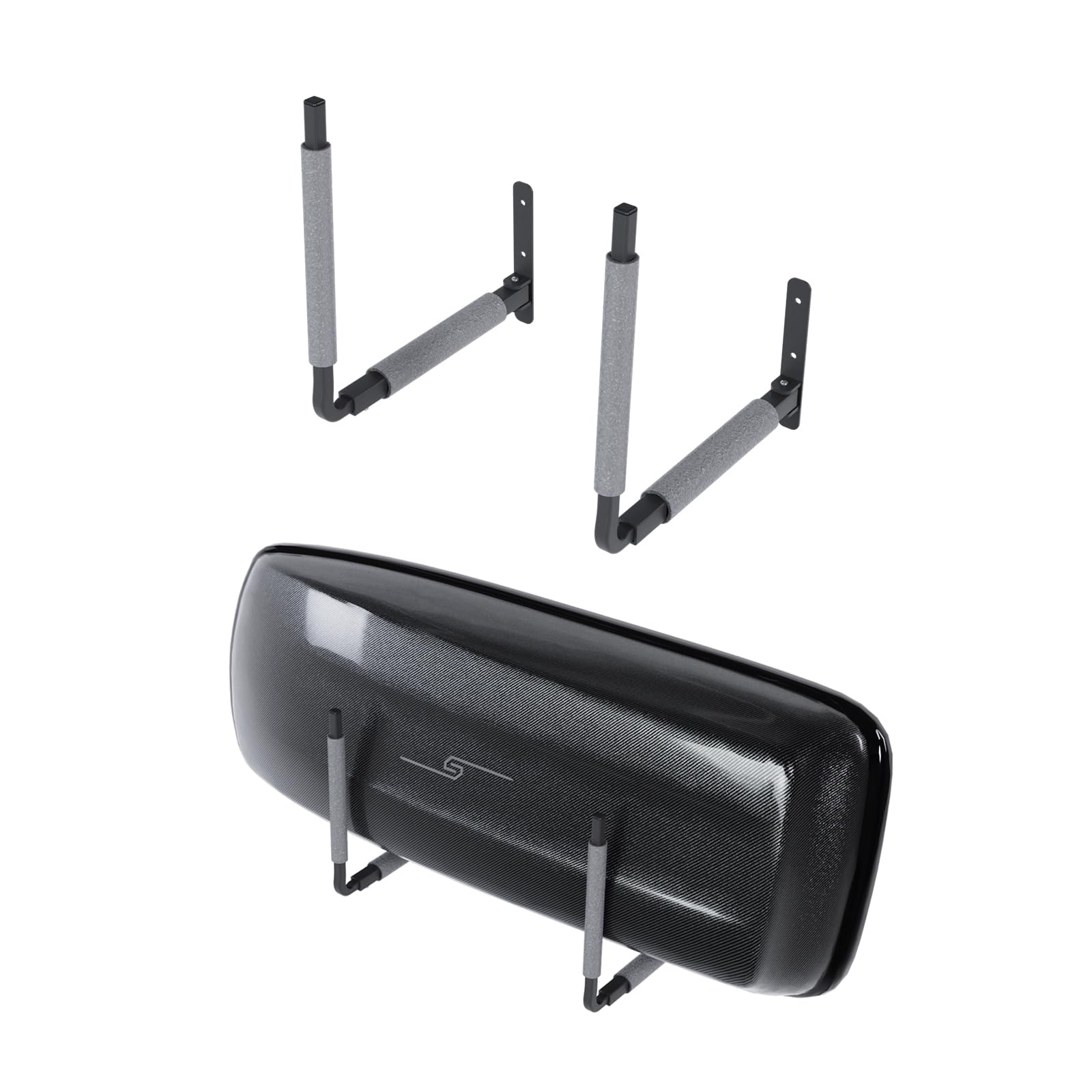Dachbox Verstellbarer Wandhalter 33-57 cm BOX1 grau zur Aufbewahrung von Dachkoffer Gartengeräte Skibox Sportgeräte Surfbrett iSUP Dachbox Verstellbarer Wandhalter 33-57 cm BOX1 grau zur Aufbewahrung von Dachkoffer Gartengeräte Skibox Sportgeräte Surfbrett iSUP von QLS