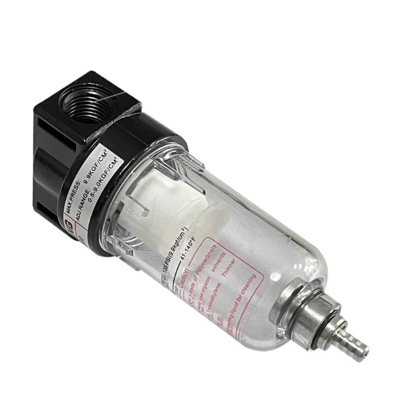 AF2000 Feuchtigkeitsabscheider for Kompressor Universal Luft Wasser Ölfilter Catch Auto 1/4" Druckluftfilter(With 12mm Fitting) von QLYUEUI