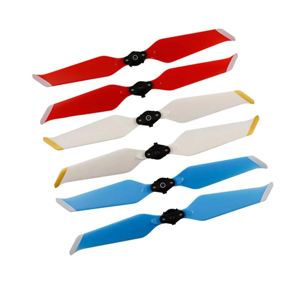 8743 Drohnen -Propeller - 4/8 Pack mit Schnellveröffentlichungsrauschenreduzierung(RED SILVER 4PCS) von QMLQRGKF