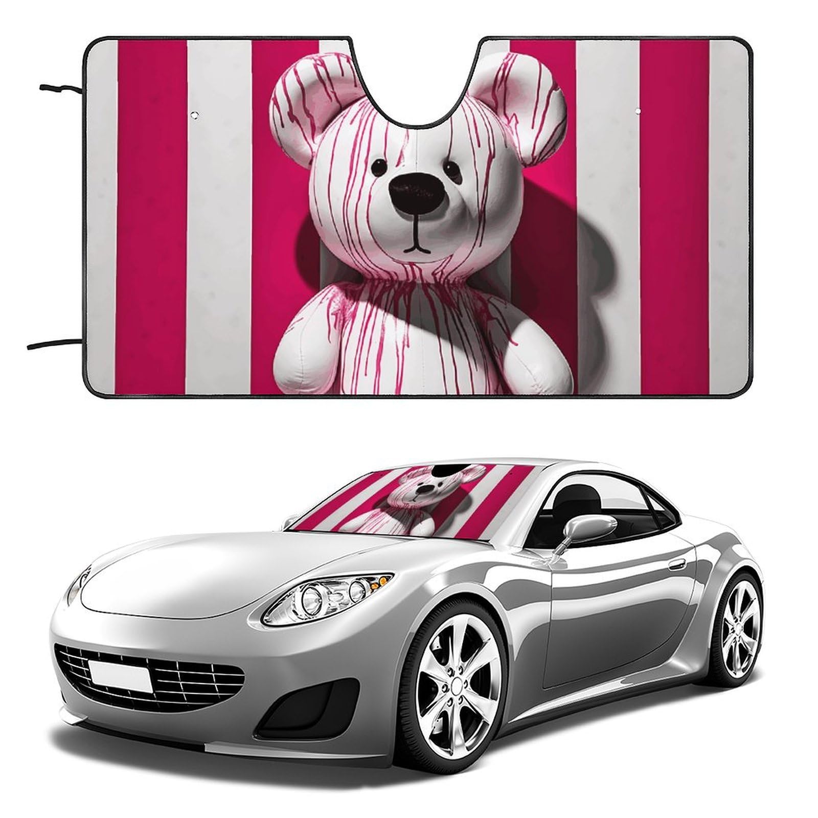 Auto Windschutzscheibe Sonnenschutz Fluid White Bear Faltbarer Sonnenschutz Visier hält Fahrzeug kühl Fit Autos LKW SUV Auto Windschutzscheibe Sonnenschutz Fluid White Bear Faltbarer Sonnenschutz Visier hält Fahrzeug kühl Fit Autos LKW SUV von QMNLKH