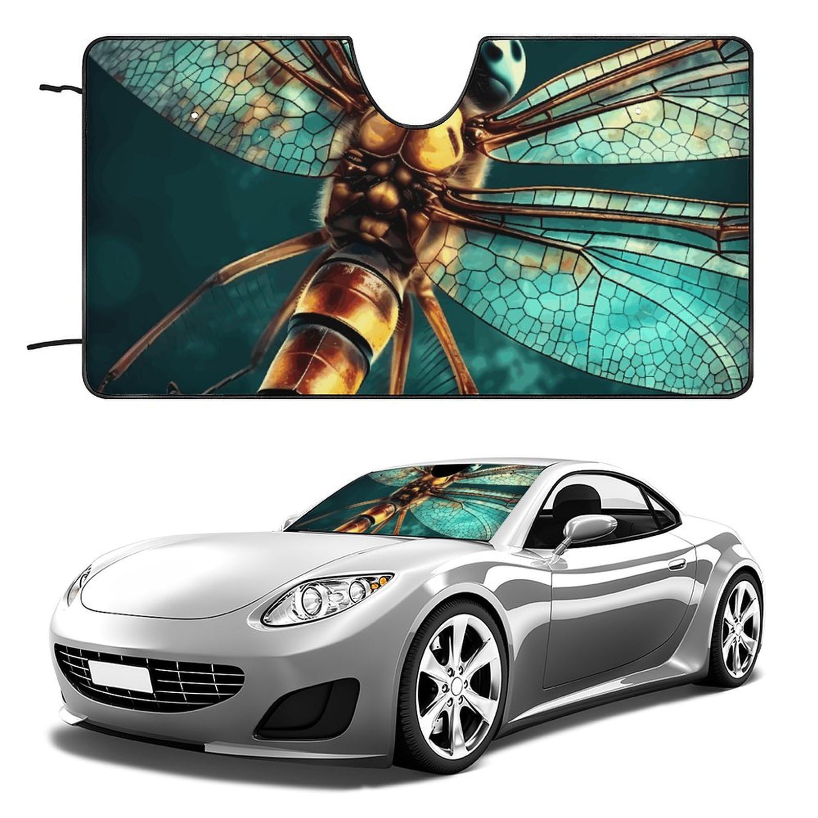Auto Windschutzscheibe Sonnenschutz fliegende Libelle Faltbarer Sonnenschutz Visier hält Fahrzeug kühl Fit Autos LKW SUV Auto Windschutzscheibe Sonnenschutz fliegende Libelle Faltbarer Sonnenschutz Visier hält Fahrzeug kühl Fit Autos LKW SUV von QMNLKH