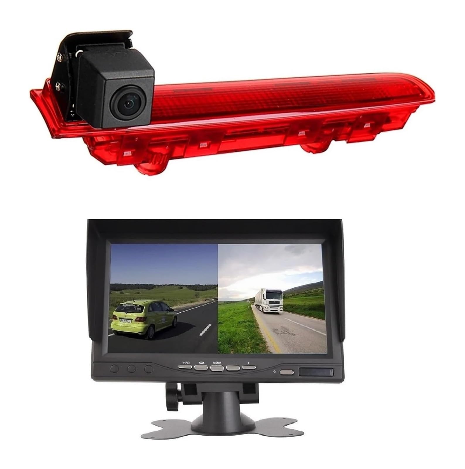 Auto Rückfahrkamera Für T5 T6 Für Transporter Für Caravelle Für M&ultivan Auto Rückfahrkamera HD 720P 3. Bremslicht Stop E9 Backup Rückansicht Parkplatz(7.0inch monitor) von QMTVFSRH