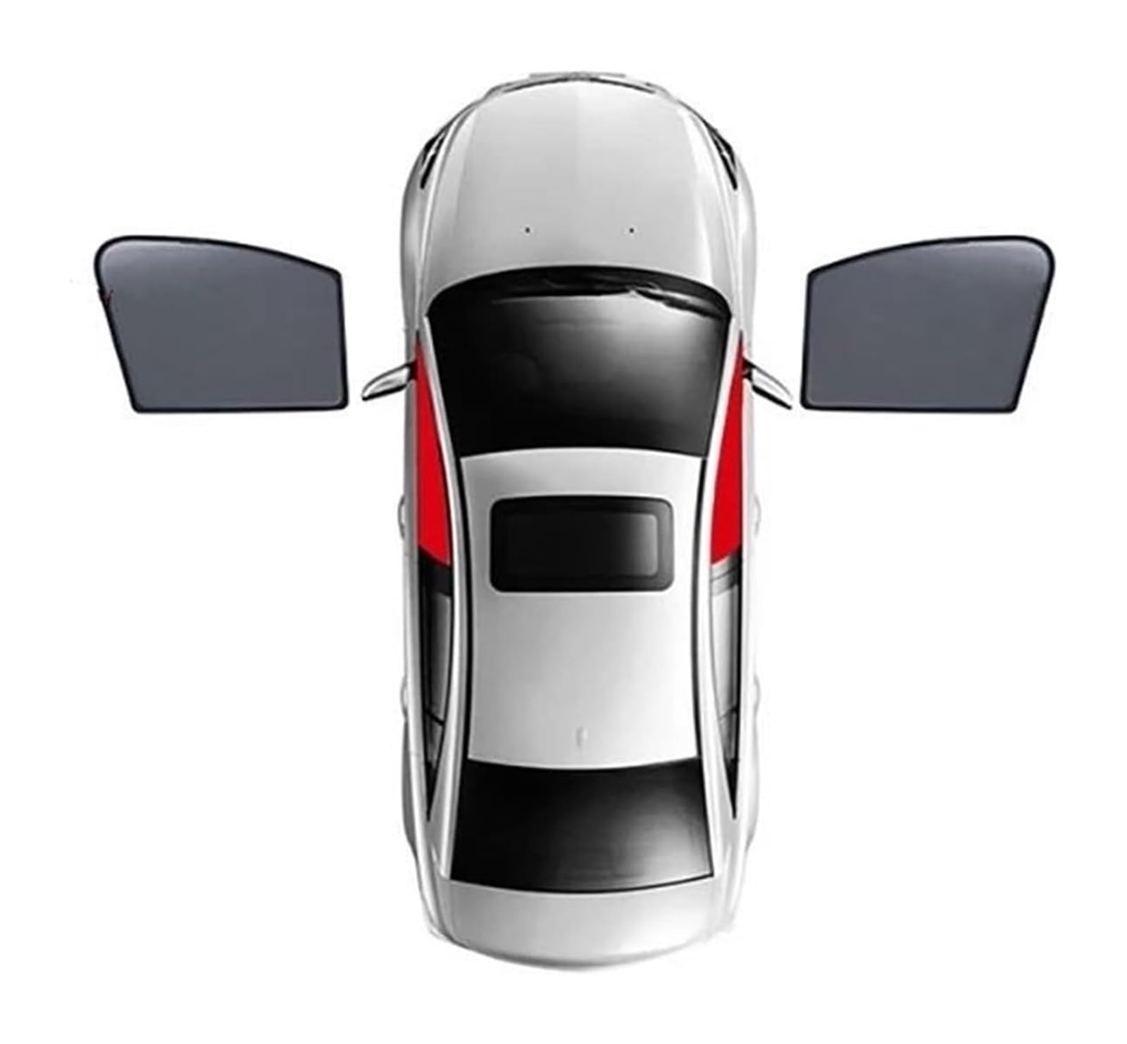 Sonnenschutz Auto Seitenscheibe Für Civic MK9 2012-2016 Magnetischer Auto-Sonnenschutz Visier Frontscheibe Vorhang Rückseite Babyfenster Mesh Abdeckung Shades(2PCS Front) von QMTVFSRH