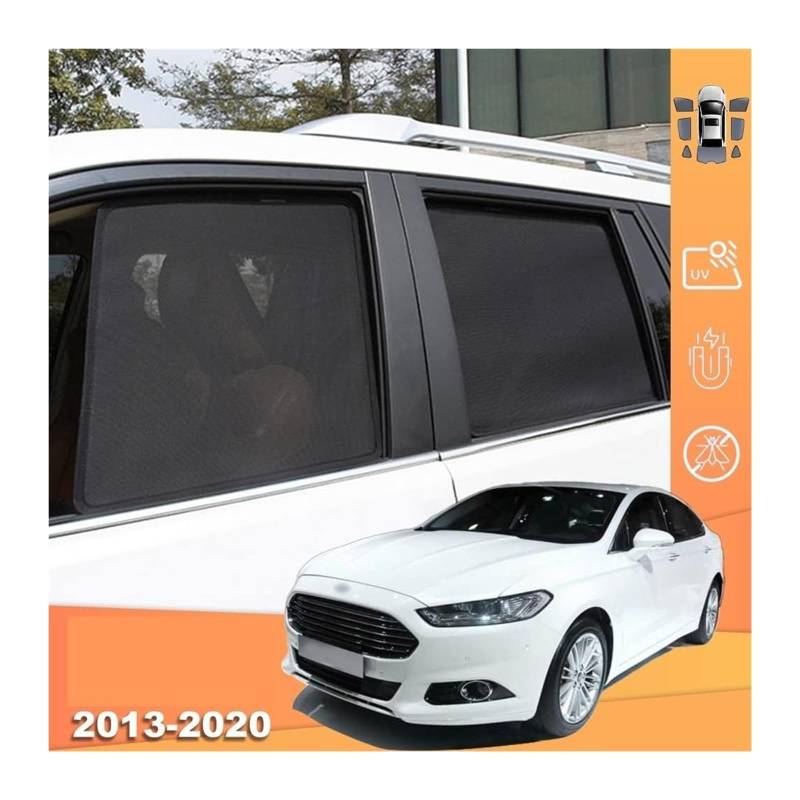 Sonnenschutz Auto Seitenscheibe Für Ford Für Mondeo Für Sedan Für Fusion 2012-2021 Sonnenblende Auto-Sonnenschutz Magnetischer Für Die Frontscheibe(5pcs Front Rear Back) von QMTVFSRH