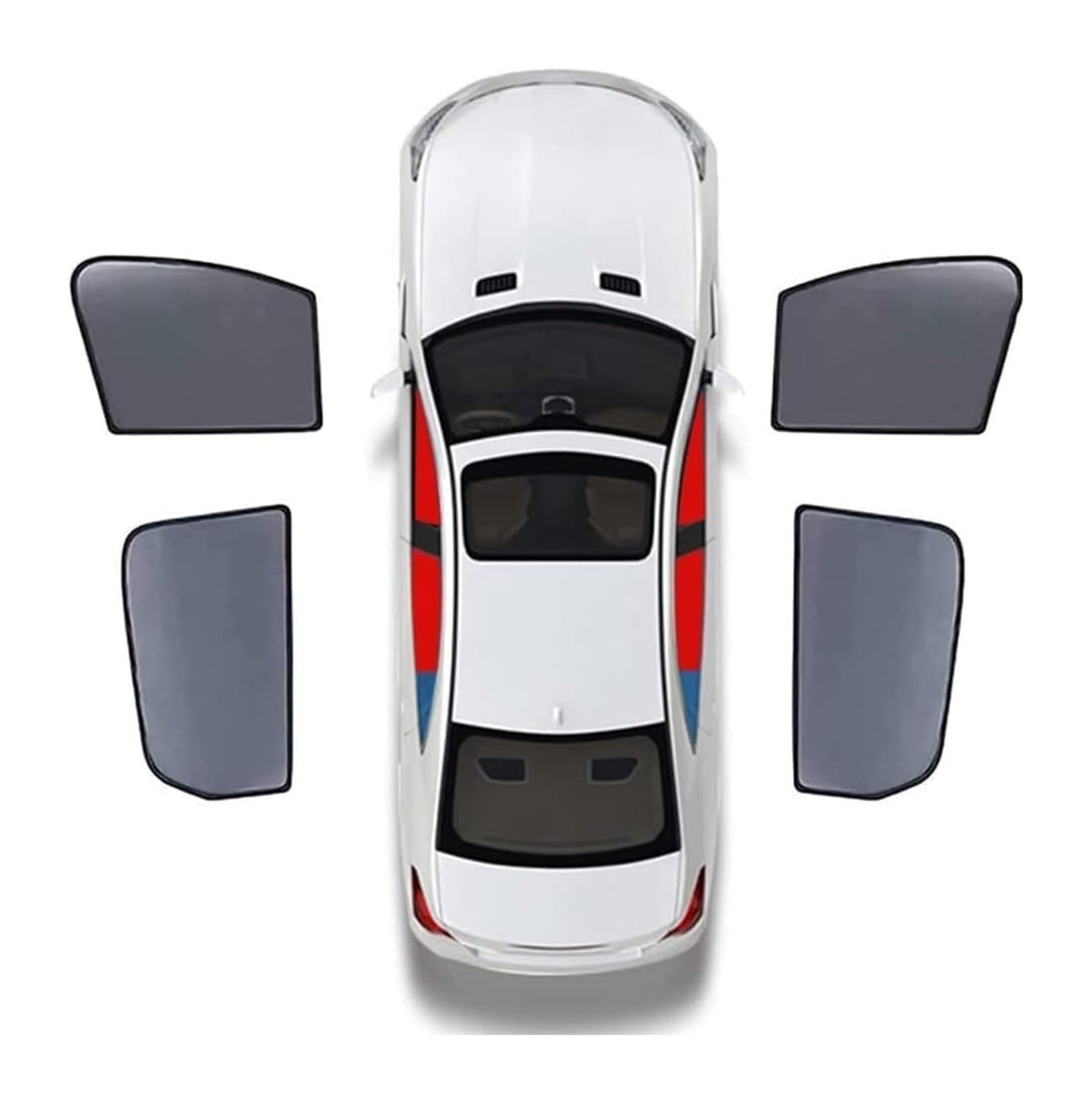 Sonnenschutz Auto Seitenscheibe Für Hyundai Für Tucson IV Facelift 2024 2025 Vollständige Abdeckung Sonnenschutz Seitenfenster Vorne Hinten Voll UV-Strahlen Sichtschutz(4pcs-Doors-Window) von QMTVFSRH