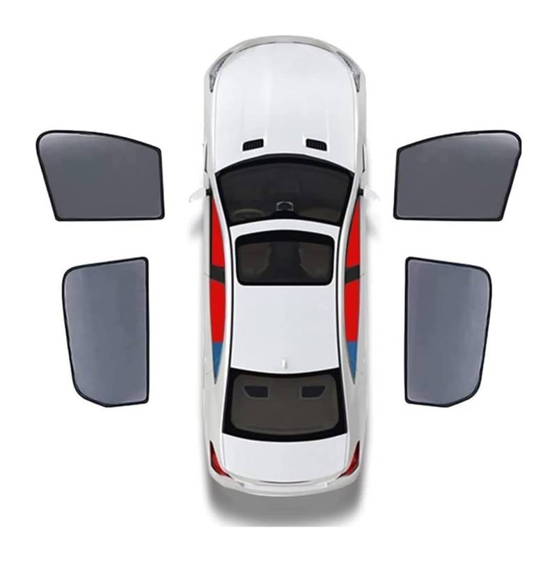 Sonnenschutz Auto Seitenscheibe Für Hyundai Für Tucson IV Facelift 2024 2025 Vollständige Abdeckung Sonnenschutz Seitenfenster Vorne Hinten Voll UV-Strahlen Sichtschutz(4pcs-Doors-Window) von QMTVFSRH