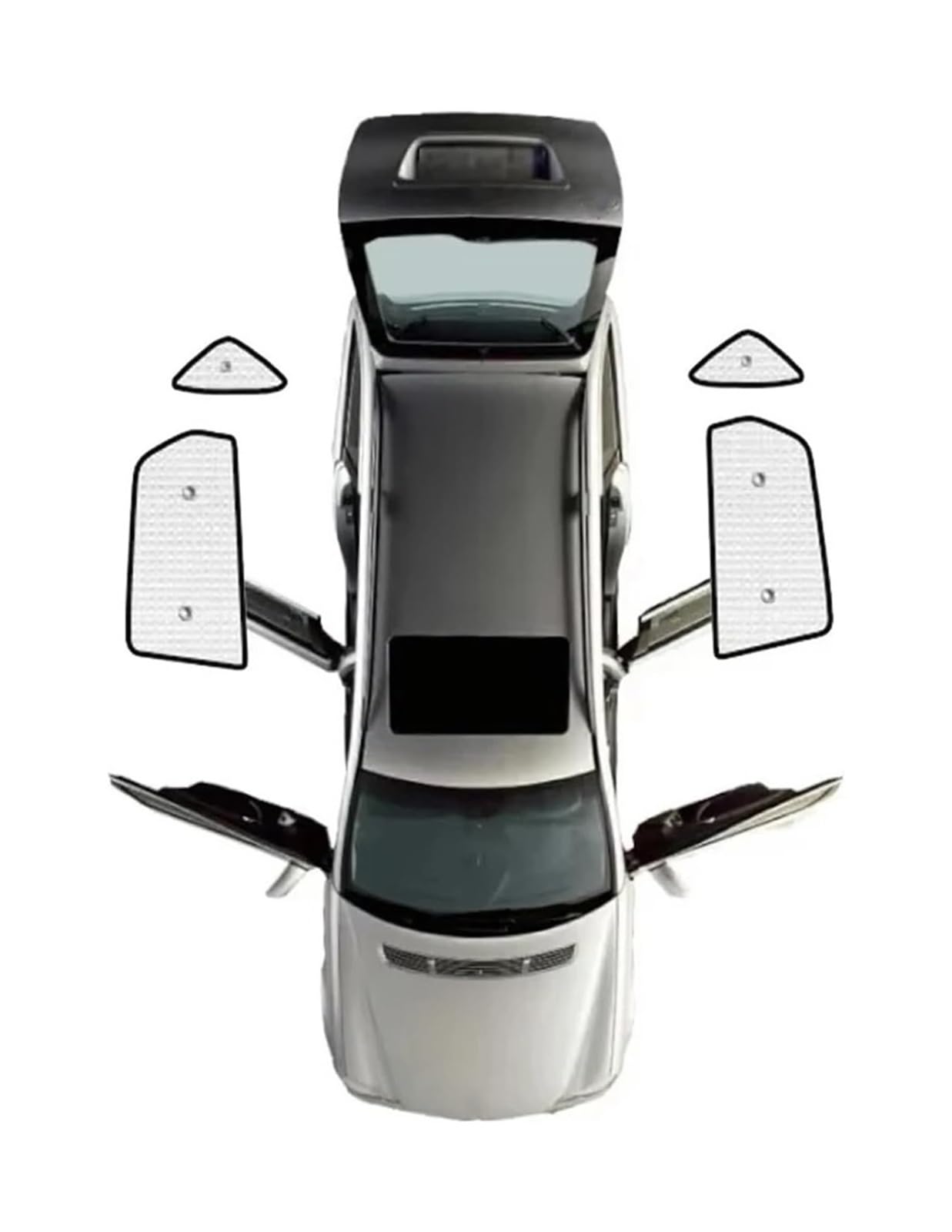 Sonnenschutz Auto Seitenscheibe Für Hyundai Für Tucson NX4 2020-2024 Autofenster-Sonnenschutz Anti-UV-Visiere Deckt Innenteile Shades Sun(Rear Window) von QMTVFSRH