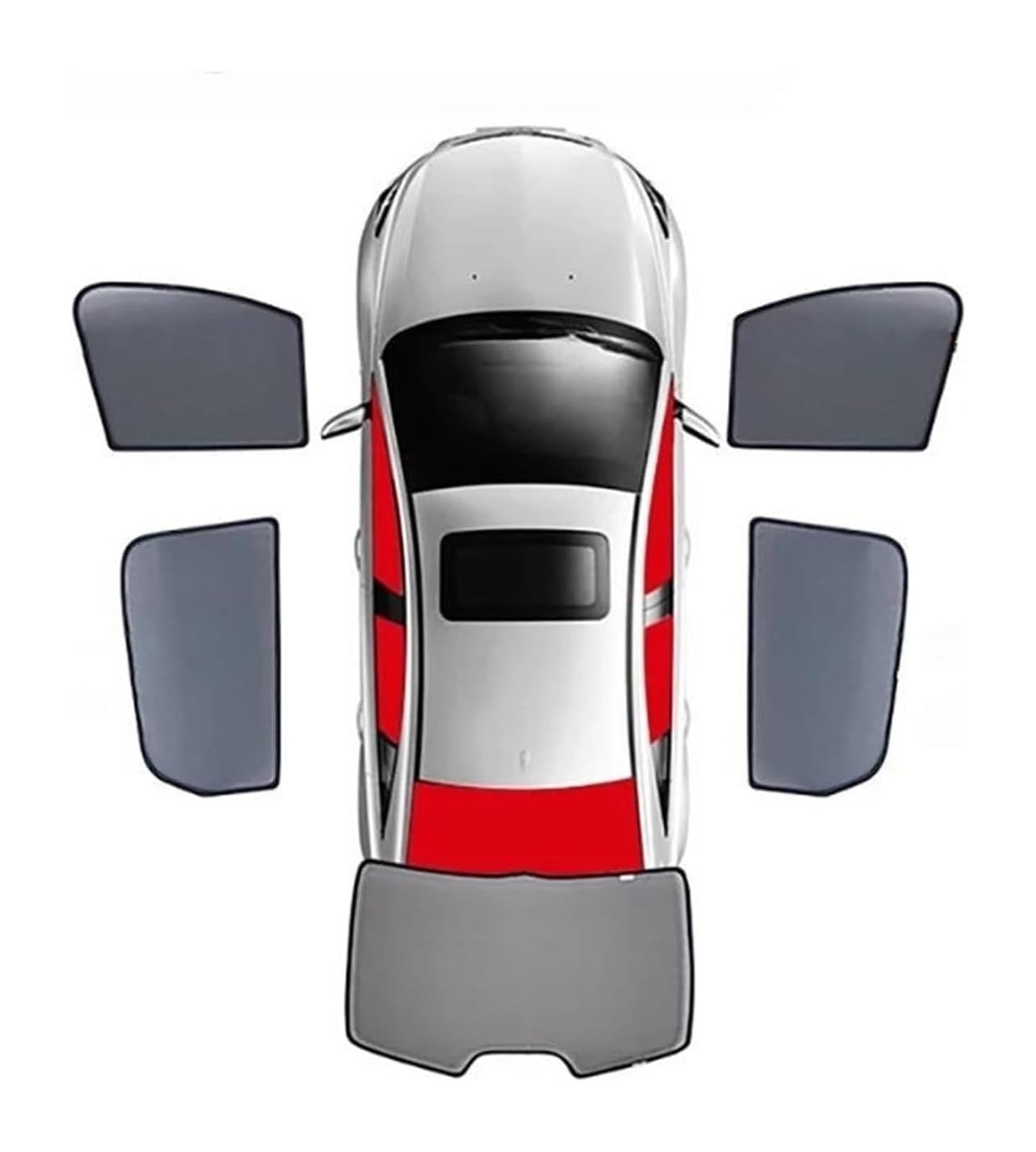 Sonnenschutz Auto Seitenscheibe Für MG 4 EV MG4 2022 2023 2024 Magnetischer Auto-Sonnenschutz Frontscheibenvorhang Abdeckung Für Die Rückseite des Babyfensters(5PCS Front Rear Back) von QMTVFSRH