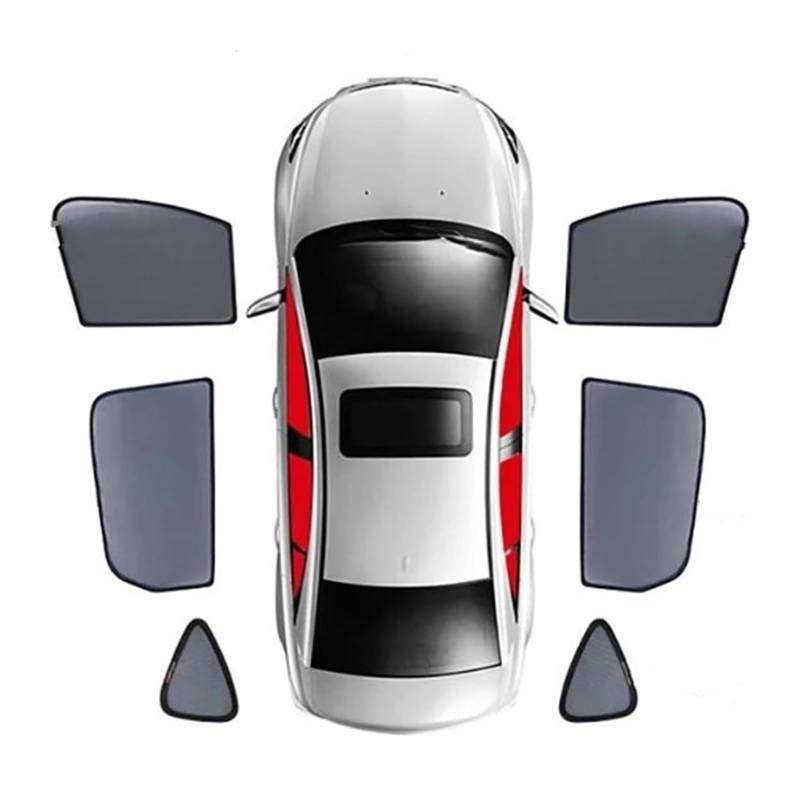 Sonnenschutz Auto Seitenscheibe Für Macan 2014-2019 Magnetischer Auto-Sonnenschutzschild Frontscheibenvorhang Rückseite Baby Mesh Fenster Sonnenschutz Visier Shades(OneColor) von QMTVFSRH