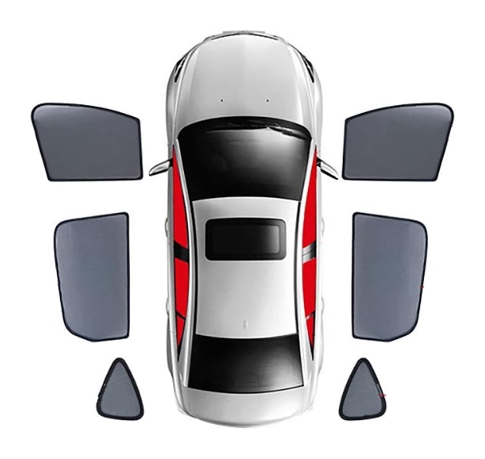 Sonnenschutz Auto Seitenscheibe Für Mazda 6 GH Liftback 2007 2008 2009 2010 2011 2012 2013 Sonnenblende Auto Sonnenschutz Auto Frontscheibe Hinten Seite Fenster Schatten(6pcs) von QMTVFSRH