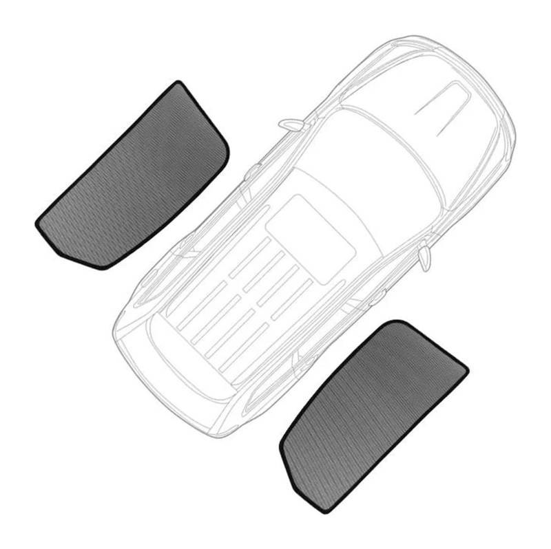 Sonnenschutz Auto Seitenscheibe Für Mercedes Für B&ENZ GLE W167 2020-2024 Auto-Seitenfenster Sonnenschutz Windschutzscheiben Sonnenschirm Vorhänge(2PCS Rear Window) von QMTVFSRH
